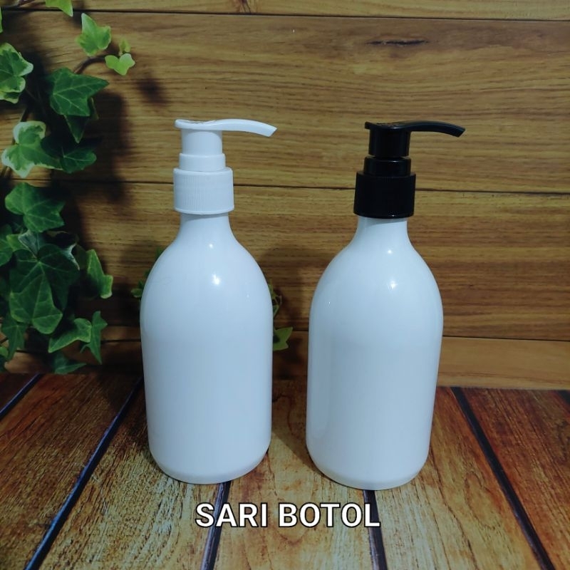 BOTOL PUMP 300ML SC PUTIH PUMP HITAM/BOTOL SABUN 300 ML WHITE