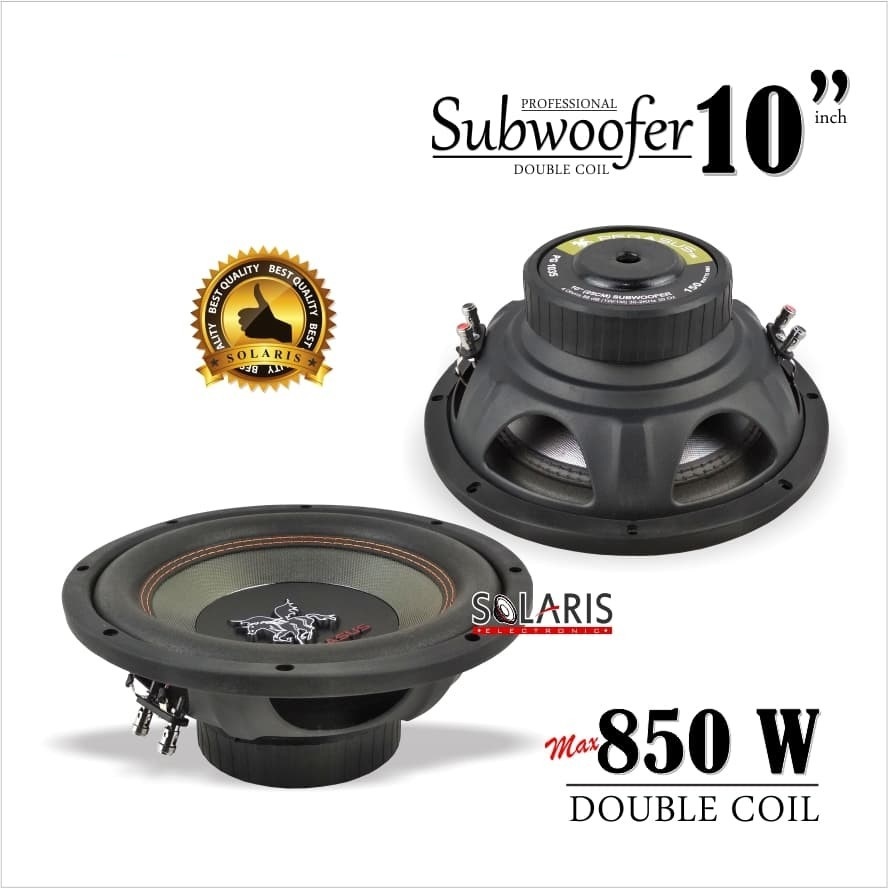 SUBWOOFER 10 Inch 850 Watt DOUBLE COIL Pegasus PG-1035