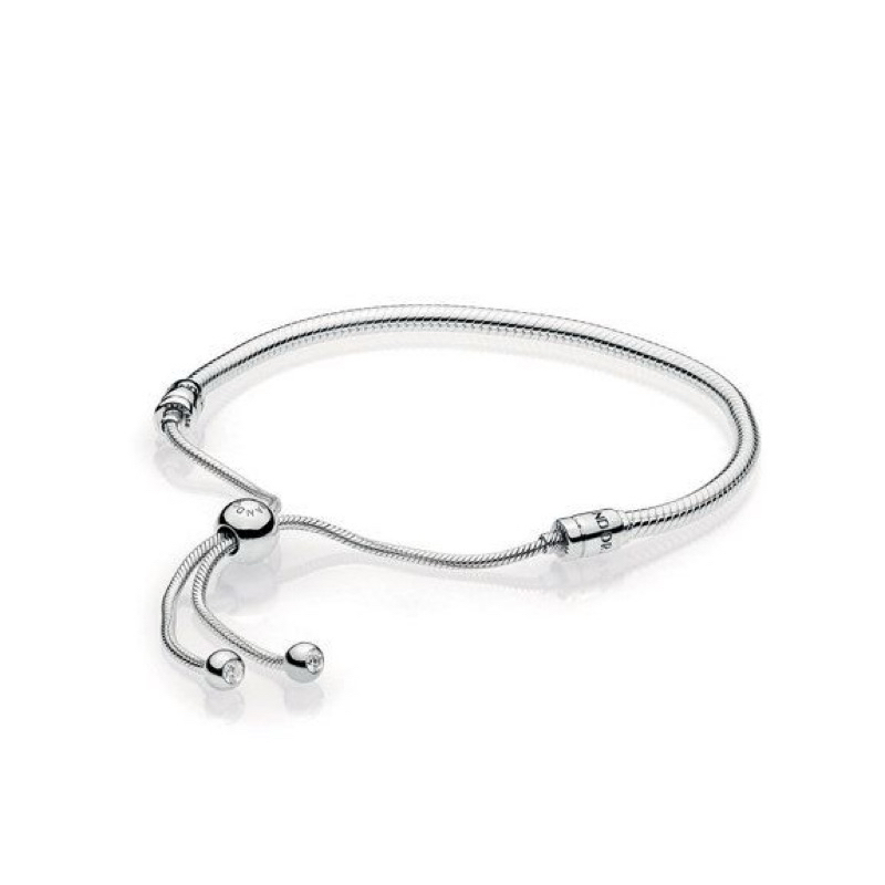 Pandora Moments Snake Chain Slider Silver Bracelet