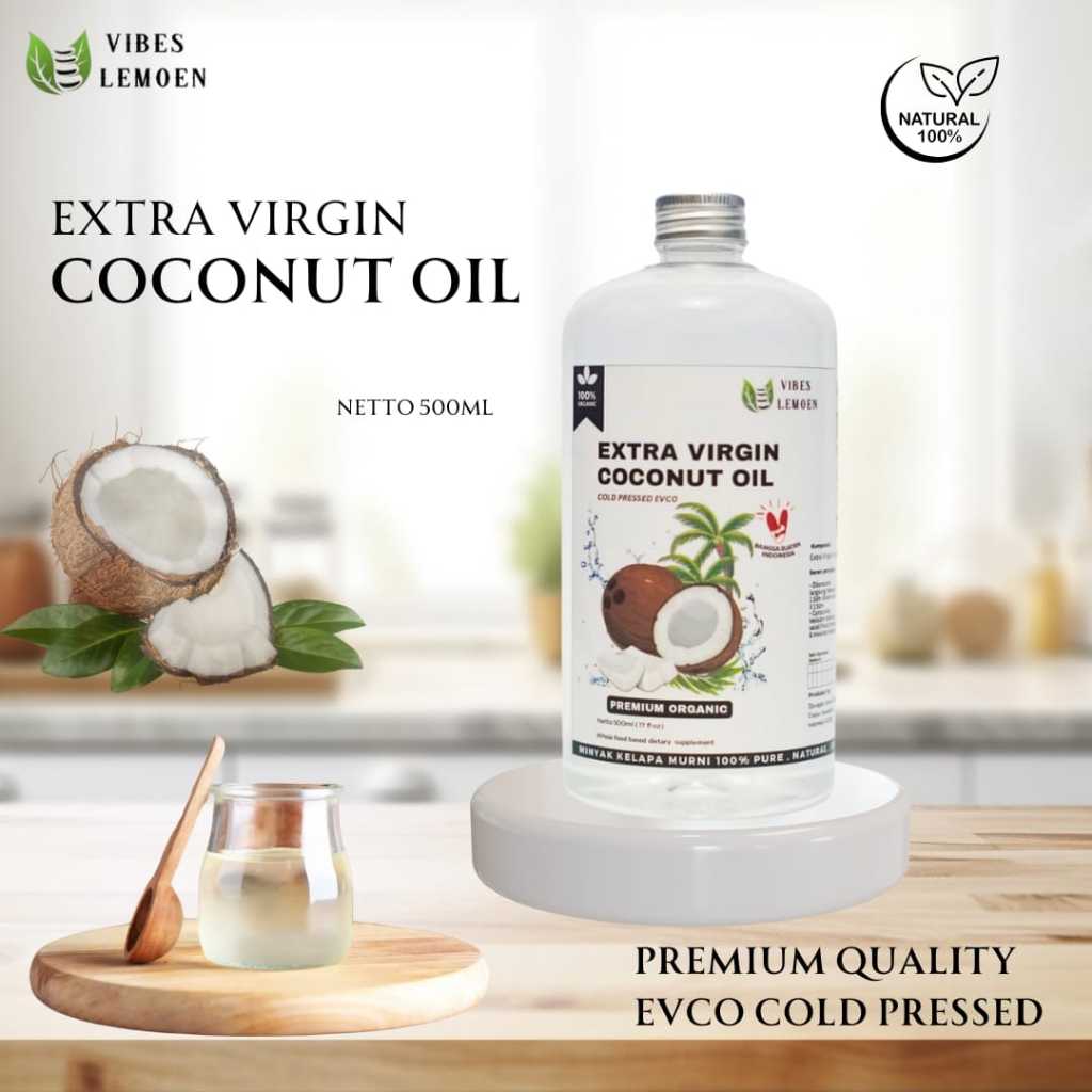

EXTRA VIRGIN COCONUT OIL | MINYAK KELAPA MURNI | MINYAK KELAPA ORGANIK 500ML