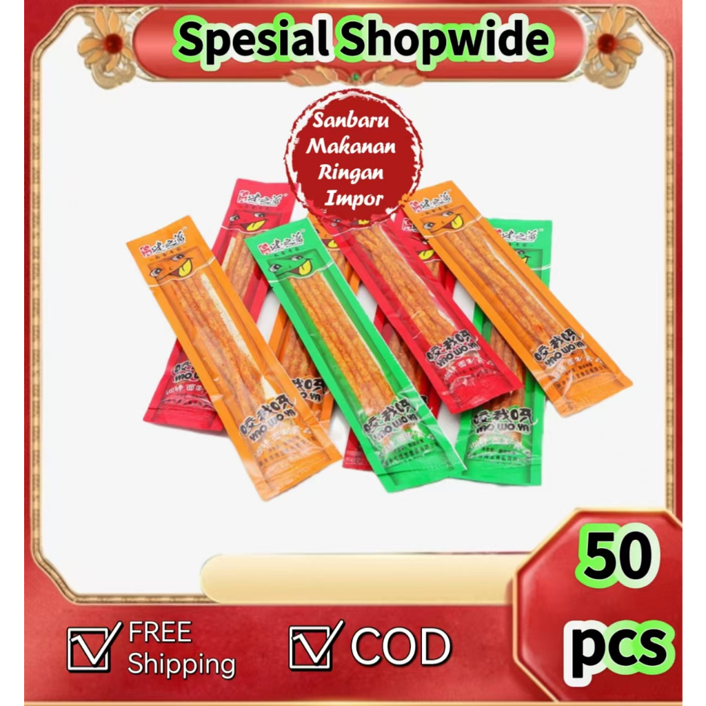 

WEI ZHI LEI Camilan pedas yang murah dan terjangkau Siap untuk dimakan Vegetarian Halal