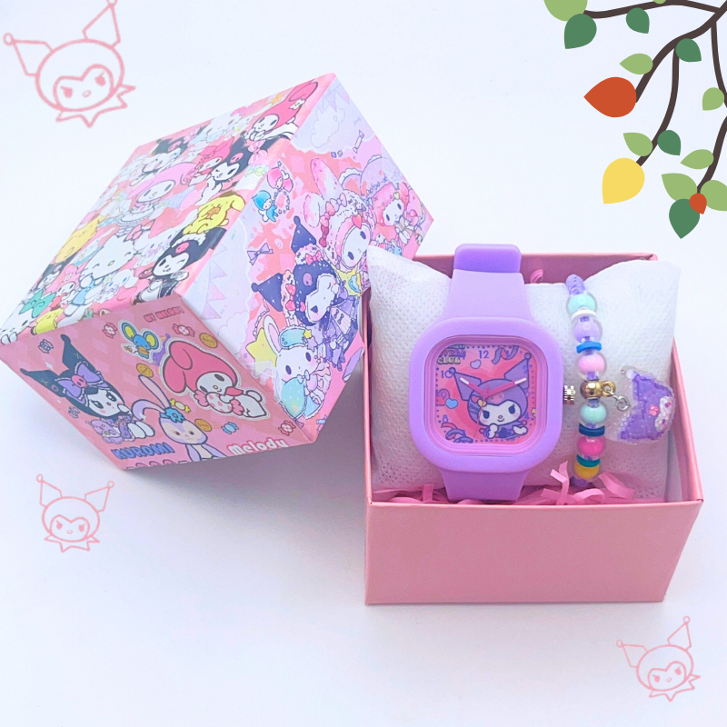 CUCI GUDANG GIFT SETjam tangan anak anak Perempuan & Jam Tangan Kasual Korea Gelang Jam Tangan
