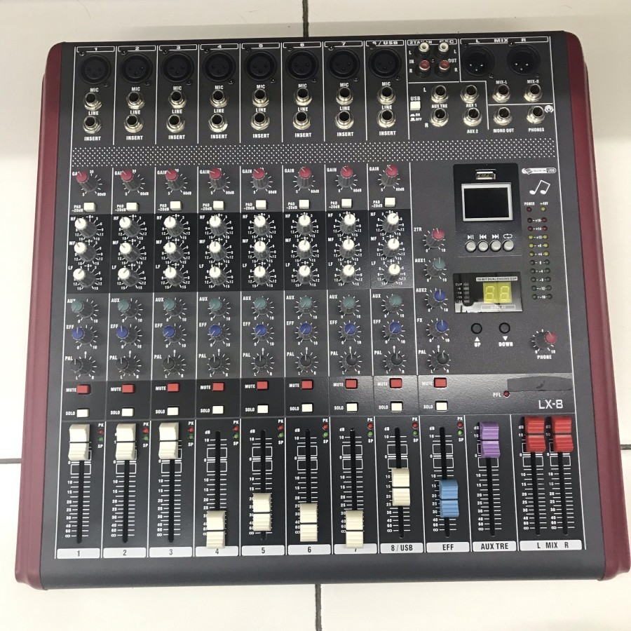 8 channel Stereo mixer professional sound system