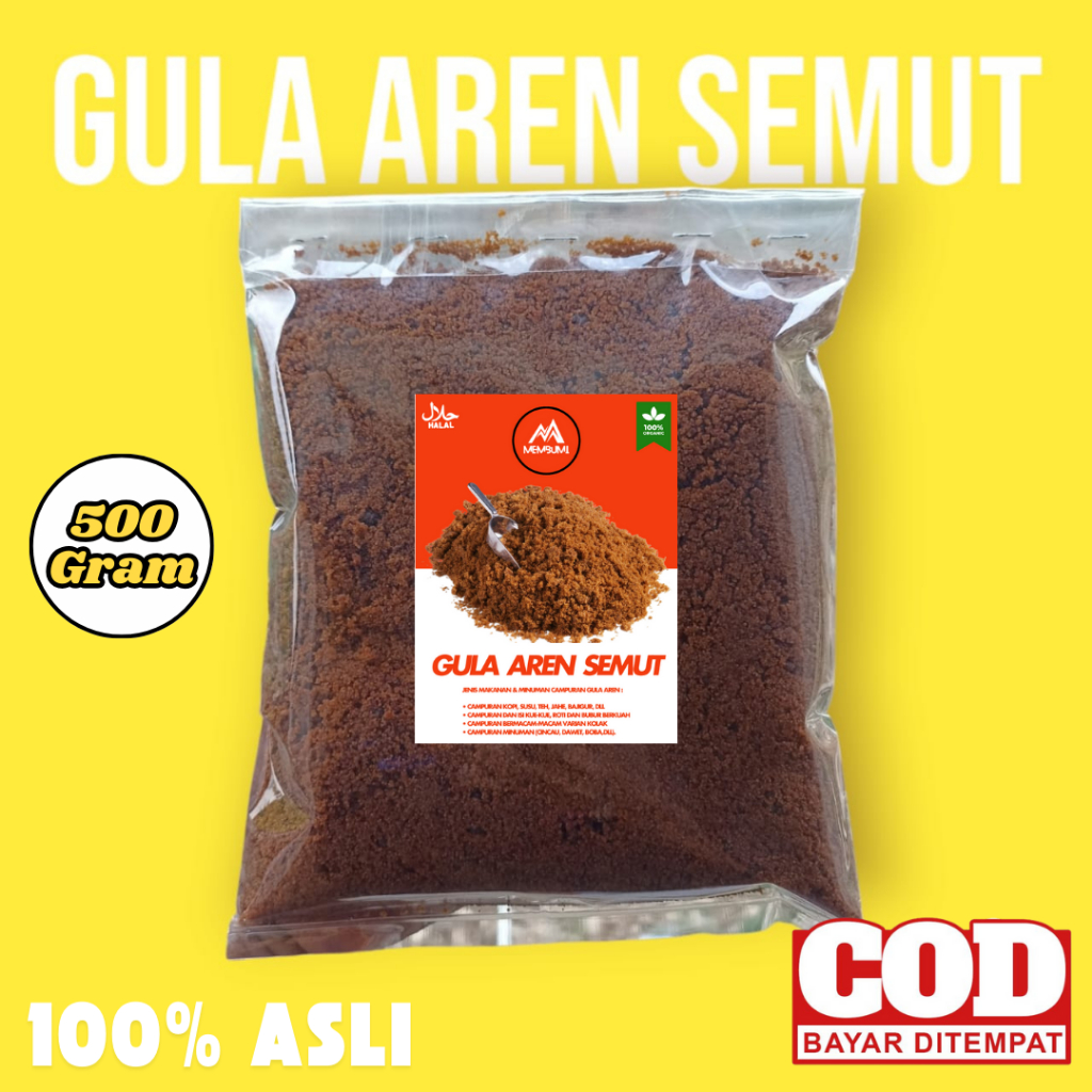 

Gula Aren Asli Semut Bubuk Palm Sugar 500 Gram Murah