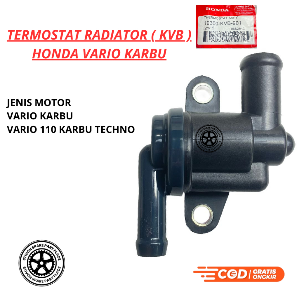 TERMOSTAT/THERMOSTAT RADIATOR HONDA VARIO 110 KARBU / TECHNO / TERMOSTAT KVB VARIO 110 KARBU