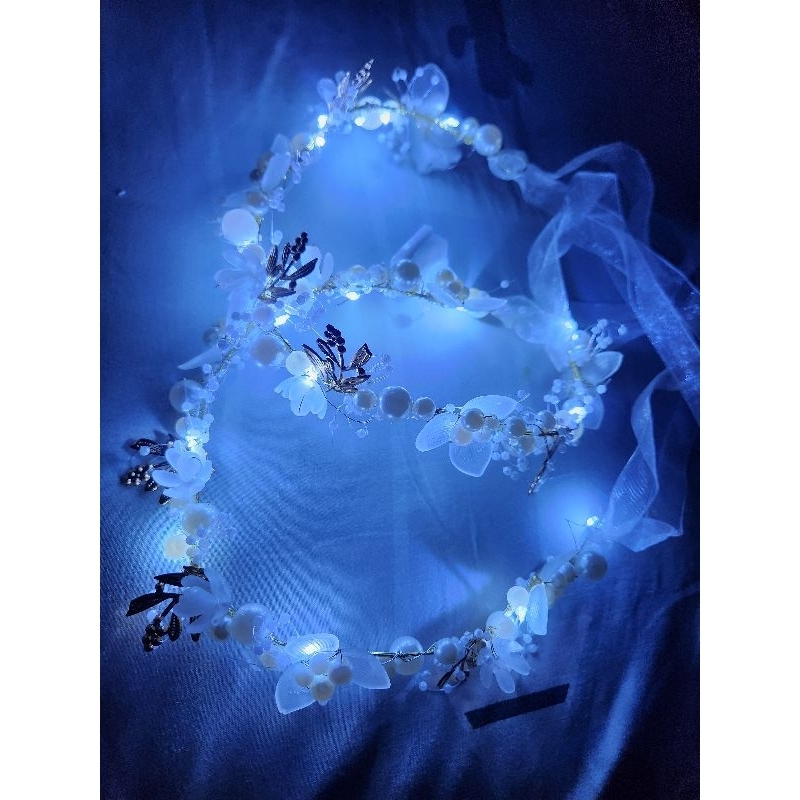 Bando bunga led, bandana mahkota led, aksesoris rambut, bando mahkota anak
