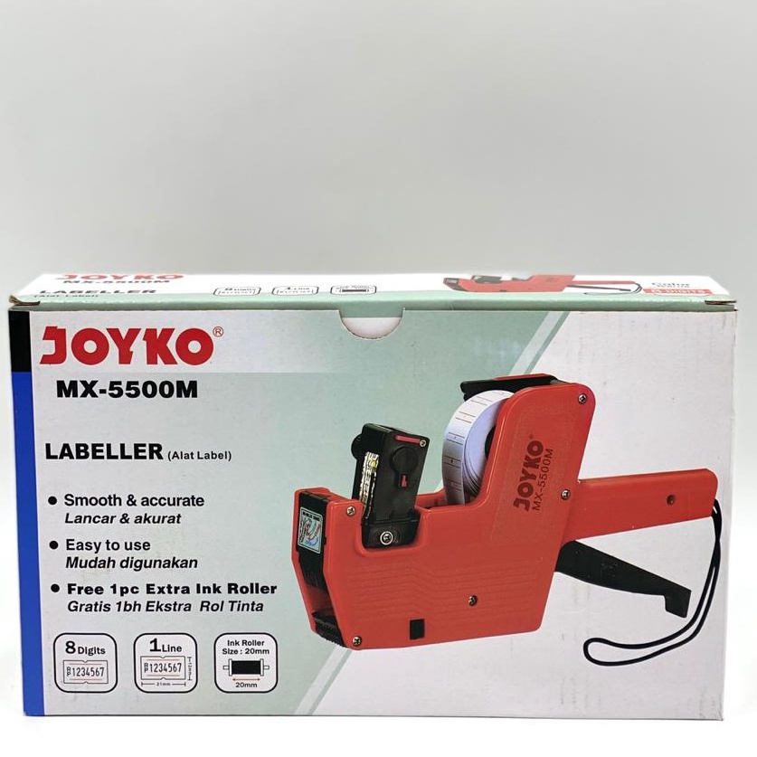 

Alat Mesin Label Harga Price Labeller JOYKO 1 Baris 8 Digit MX55M MX 55M
