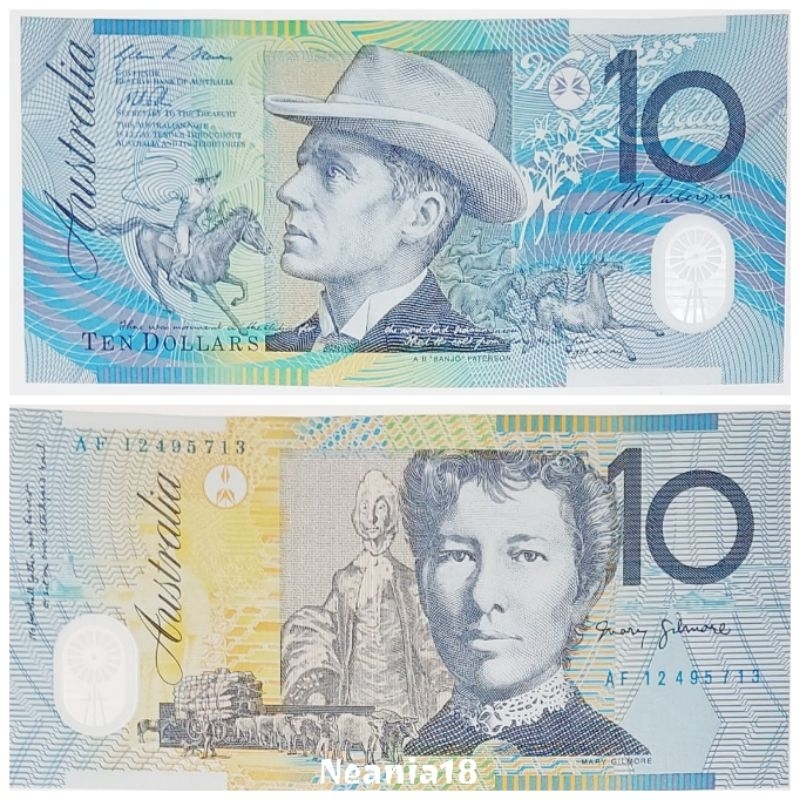 Koleksi Australia Pecahan 10 Dolar Old Series Polymer