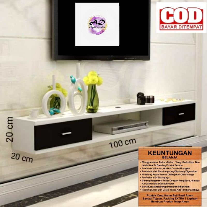 Meja Tv Rak tv modern minimalis serbaguna size 100x20x20