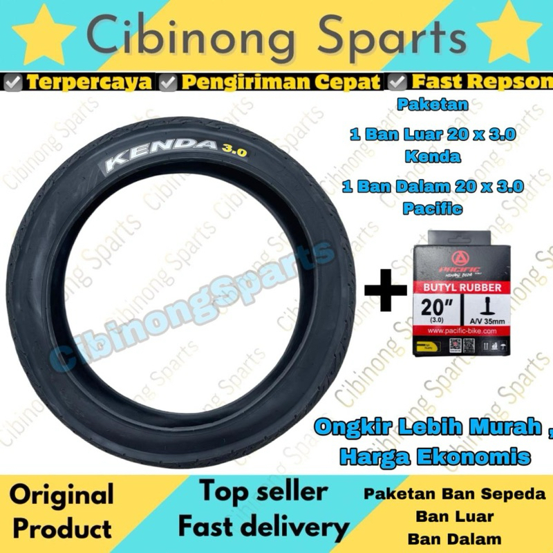 Ban Luar dan Ban Dalam Paket Ban Luar dan Ban Dalam Sepeda BMX, Mini, Lipat, Anak, MTB ukuran 20 x