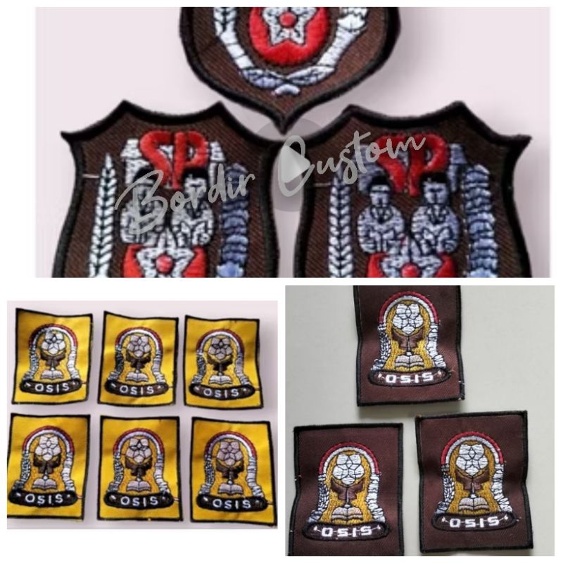Bordir Bet OSIS seragam sekolah SD,SMP dan SMA/SMK