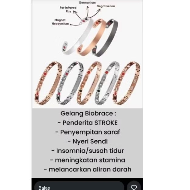 Gelang Biobrace HWI /Gelang kesehatan