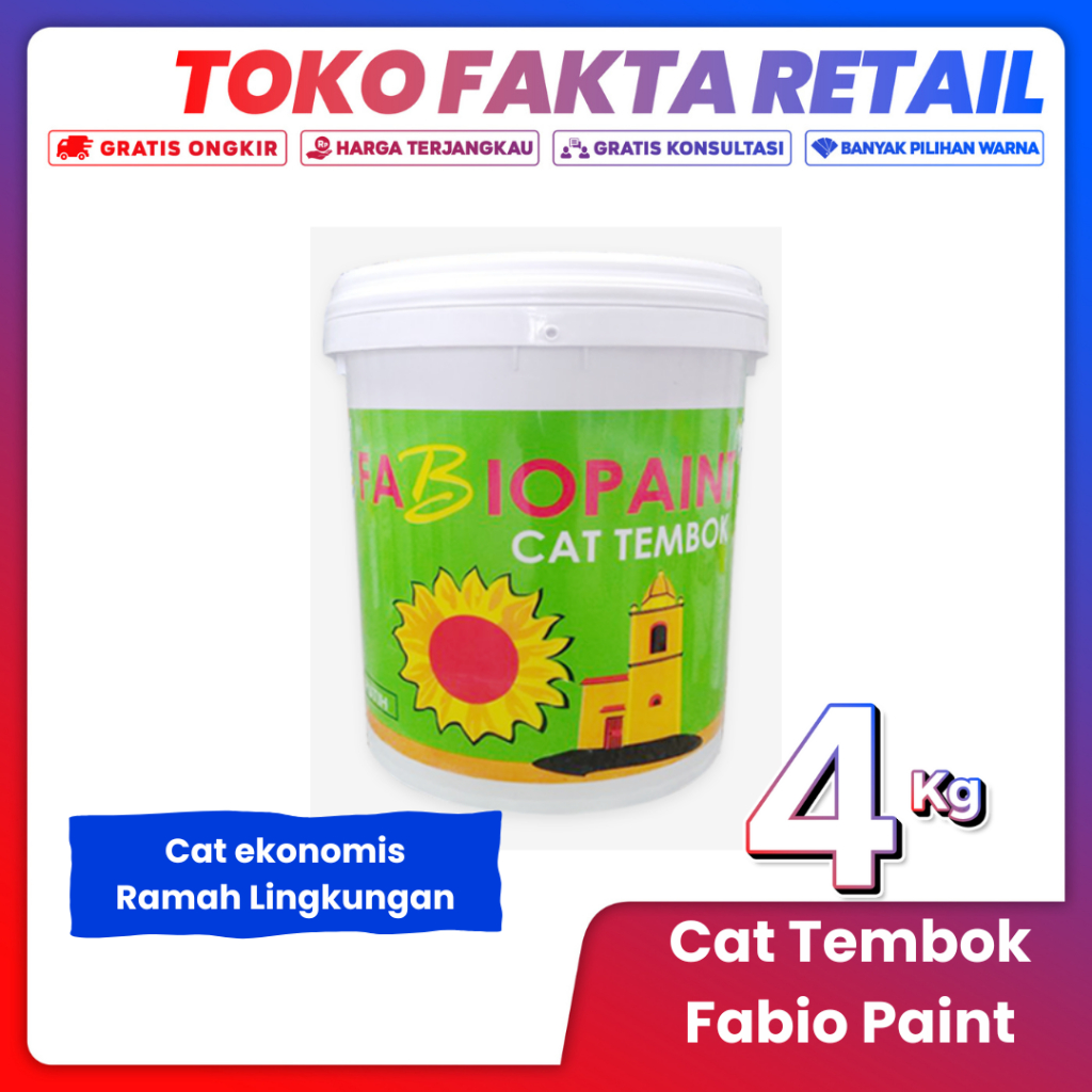 Cat Tembok Interior dan Exterior Fabio Paint 4 kg