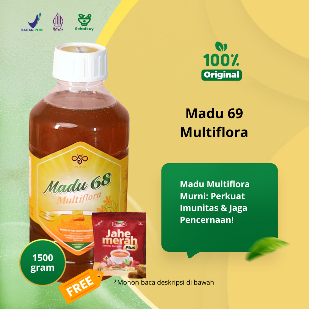 

Madu Multiflora 1500 GR Madu 68 ASLI RESMI