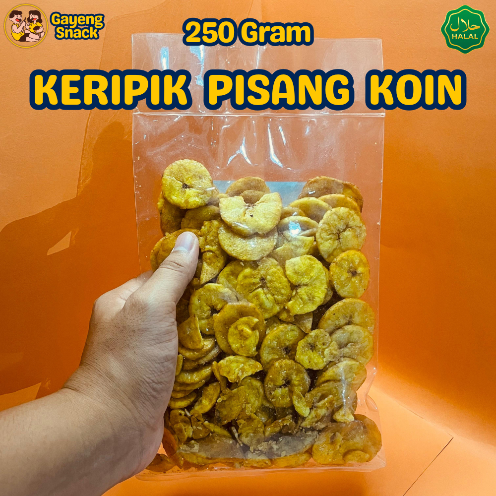 

Keripik Pisang Koin Karamel - Pisang Crispy Bulat Manis 250gr