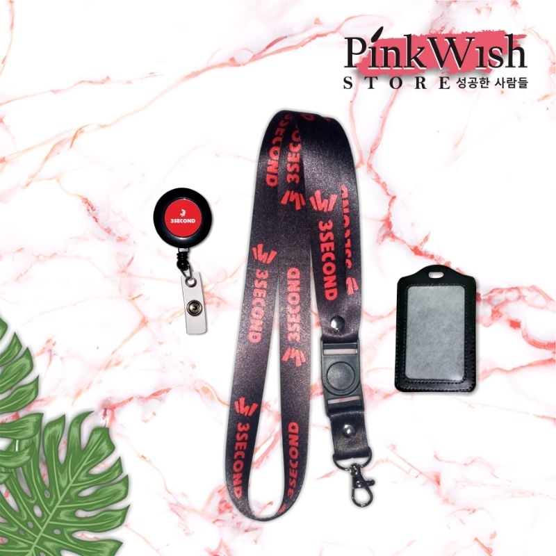 

Tali lanyard 3SECOND MERAH HITAM / Tali idcard 3SECOND HITAM MERAH [Ready Stock] Termurah