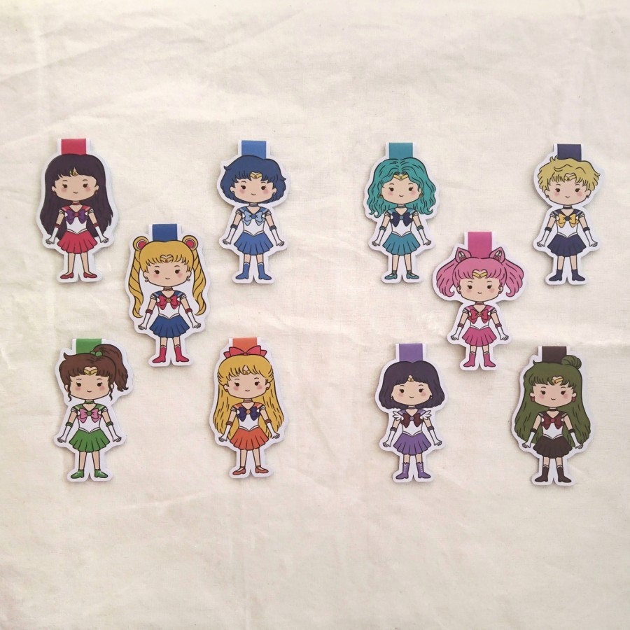 

Sailormoon Magnetic Bookmark Pembatas Buku Magnet Fanart Sailor Moon animasi Jepang Japan