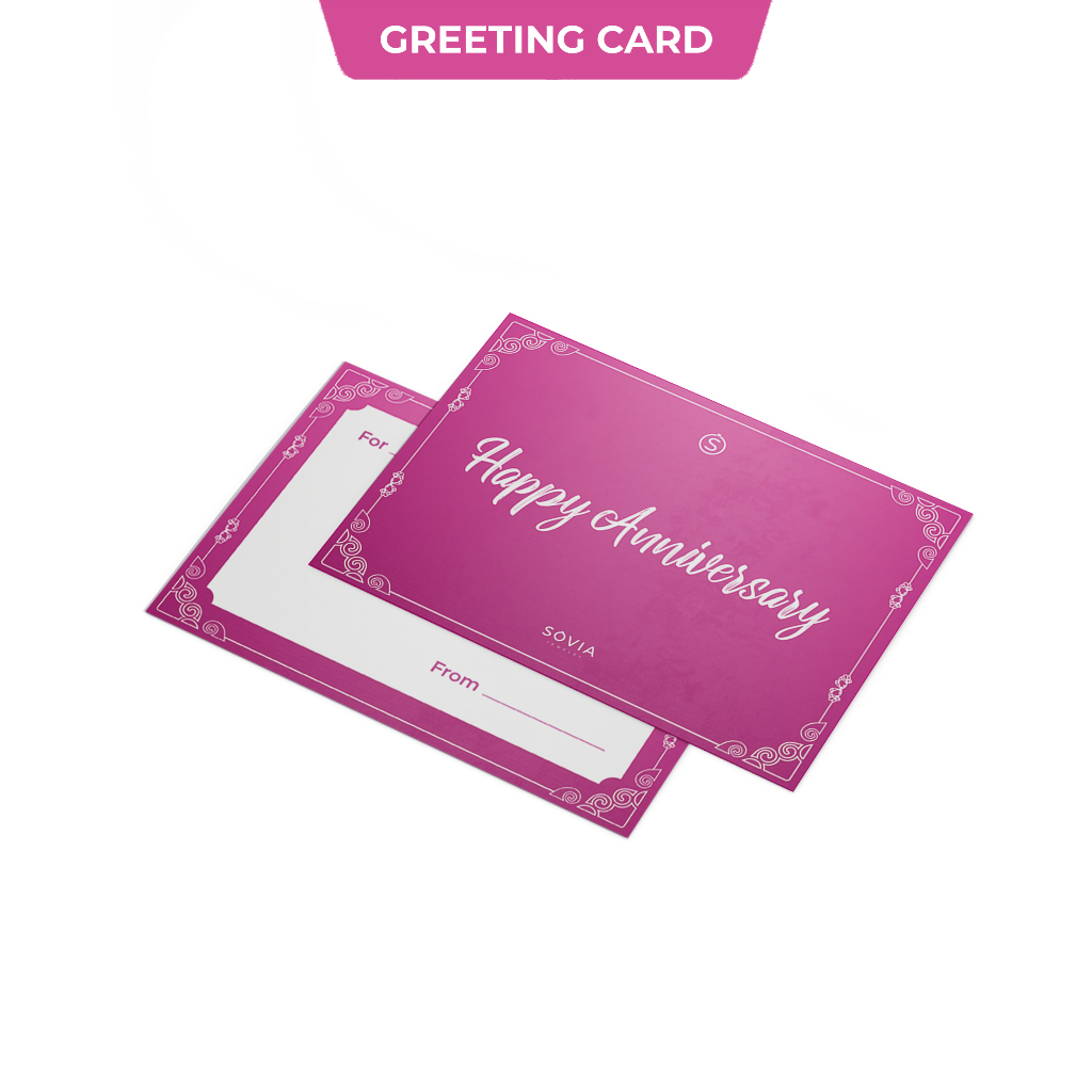 GREETING CARD HAPPY ANNIVERSARY SOVIA JEWELRY