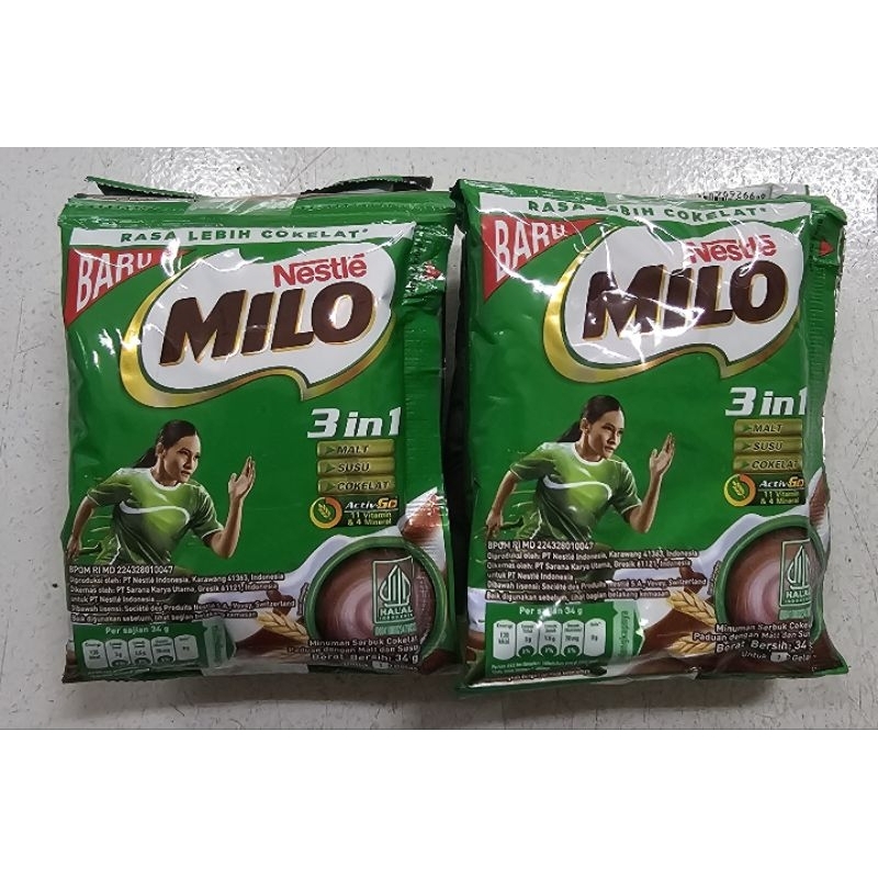 

Milo 3in1 Minuman Serbuk Cokelat 170g (isi 5pcs×34g)
