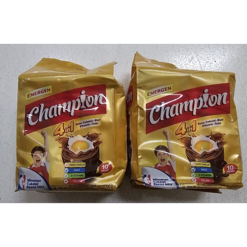 

Energen Champion 4in1 Coklat 300g Pouch (isi 10pcs×30g)