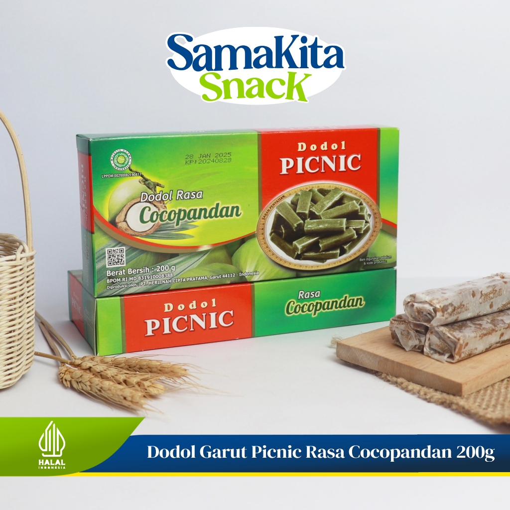 

Dodol Garut Asli Murah Berkualitas Original Makanan Khas Garut - PICNIC Dodol Rasa Cocopandan 200gr