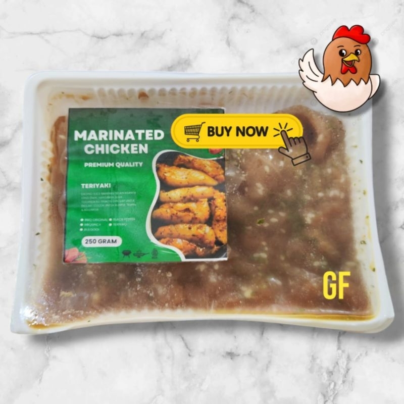 

[ goldenfrozen ] Ayam Teriyaki Marinase 250gr - Daging ayam Marinasi Frozen - Daging ayam BBQ - Daging Ayam Marinasi Rasa Teriyaki -Medan