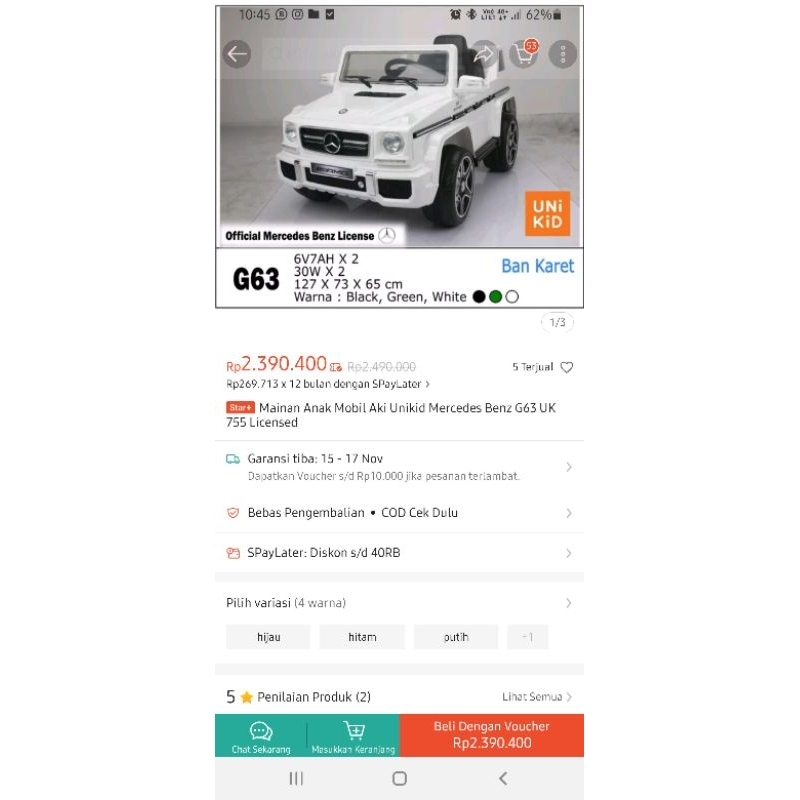 Preloved Mobil Aki Mercedes Benz (khusus COD Sda)