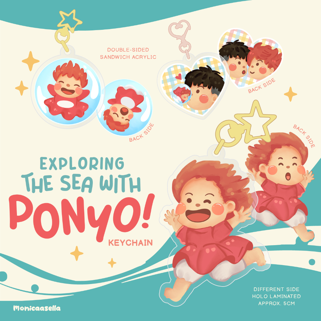 GHIBLI keychain | gantungan kunci Ponyo