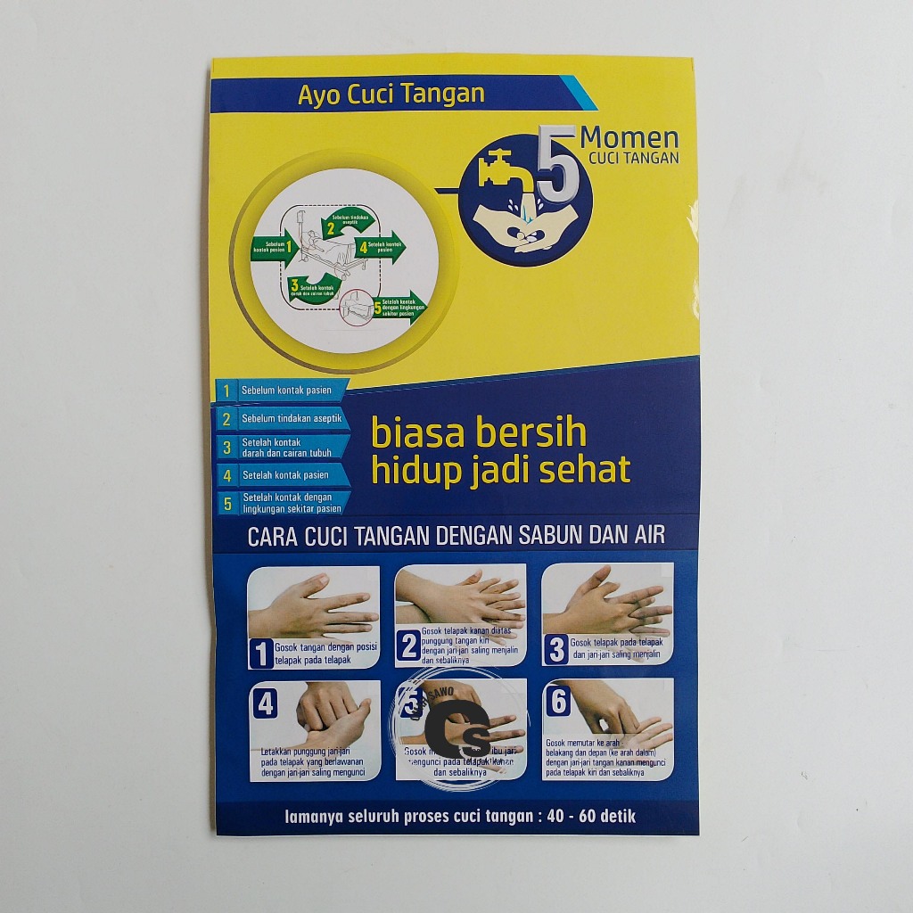 

Stiker 5 Momen Mencuci Tangan - Cuci Tangfan Untuk Tenaga Kesehatan - Kesehatan