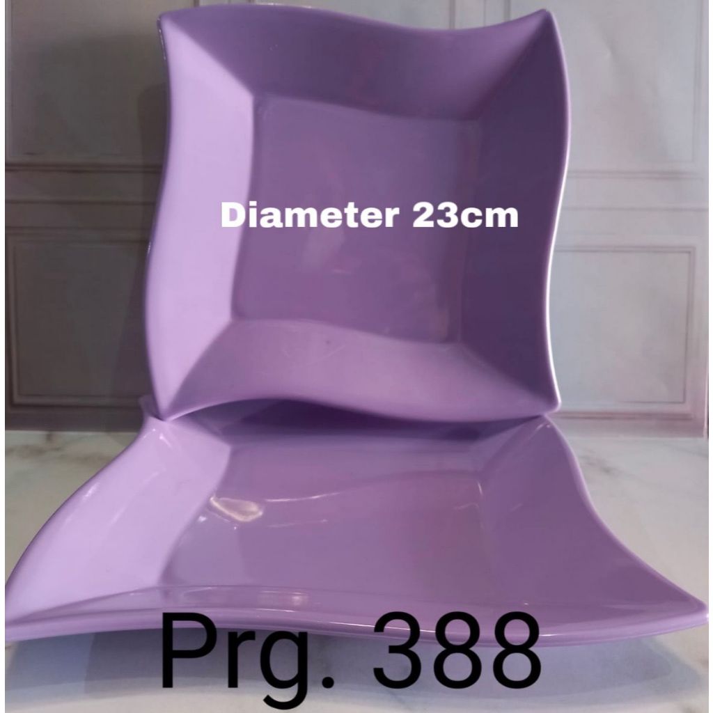 PIRING SAJI 10INCH DAUN KOTAK MELAMIN / PIRING SAJI MELAMIN 24cm TEBAL HIGH QUALITY / PIRING SAJI CA