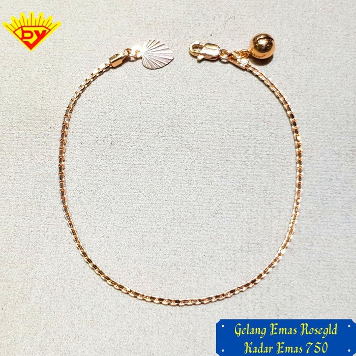 Gelang Rantai Emas Rosegold Kadar Emas 750