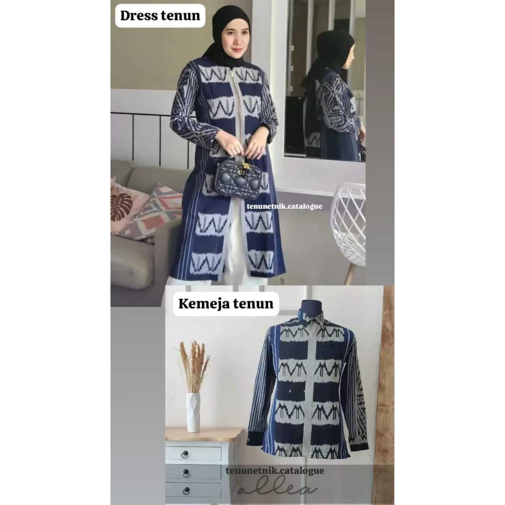 DRESS WANITA TENUN DAN KEMEJA PRIA TENUN PREMIUM