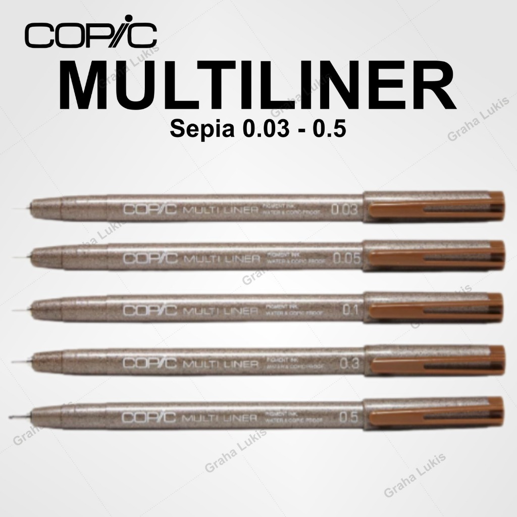 

Copic Multiliner Sepia ukuran 003 - 05 / Drawing pen Copic Sepia