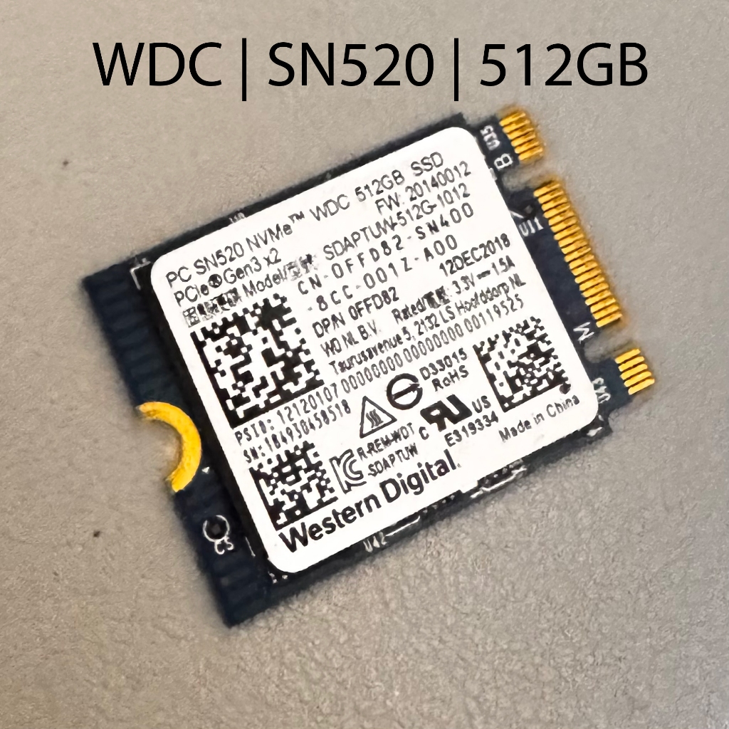 SSD M2 PCie nvme 512GB WDC SN520 BLUE CHIP (High Speed)