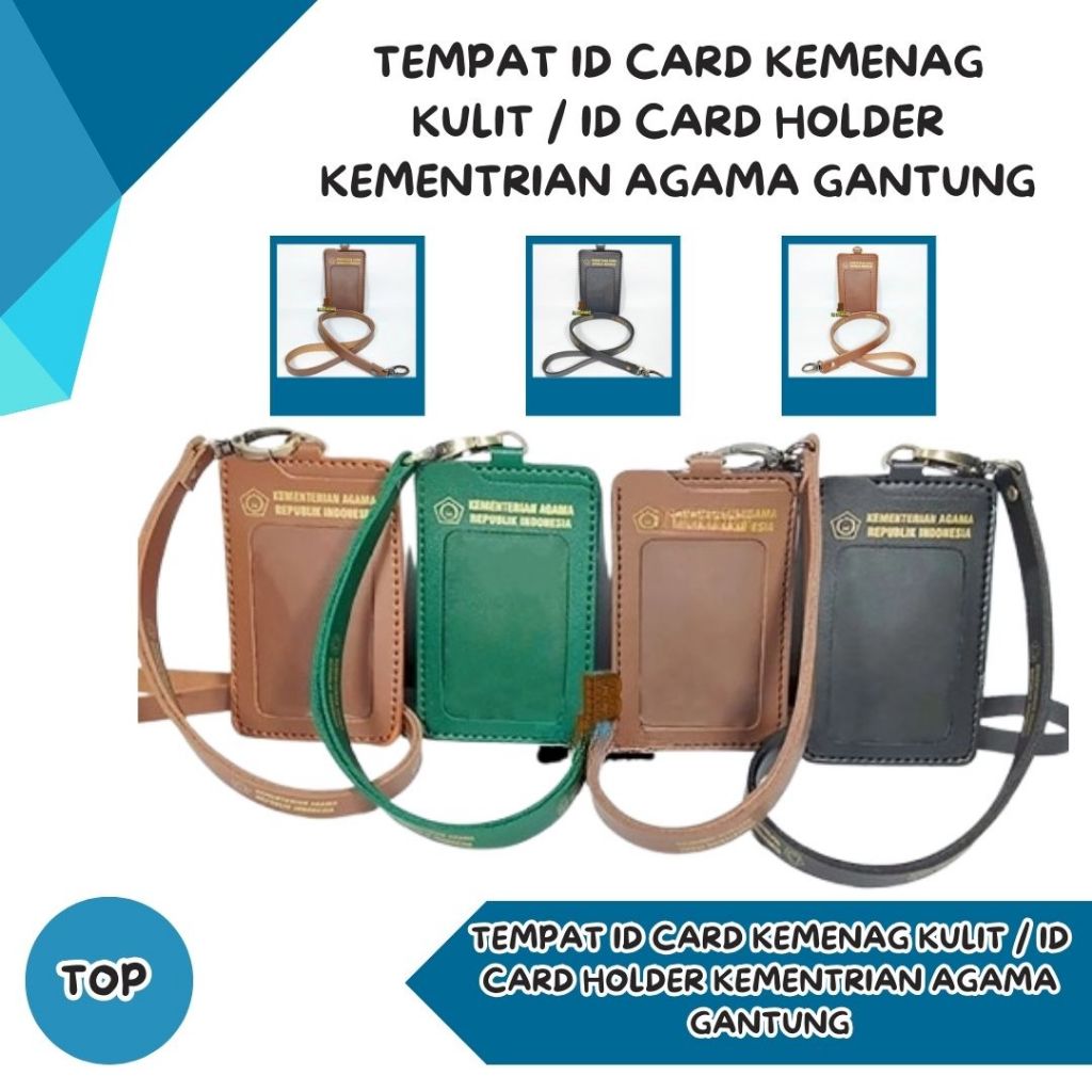 

Name Tag Kemenag Kulit - Tempat ID Card Kemenag Kulit Elegan - ID Card Holder Kementerian Agama Kulit