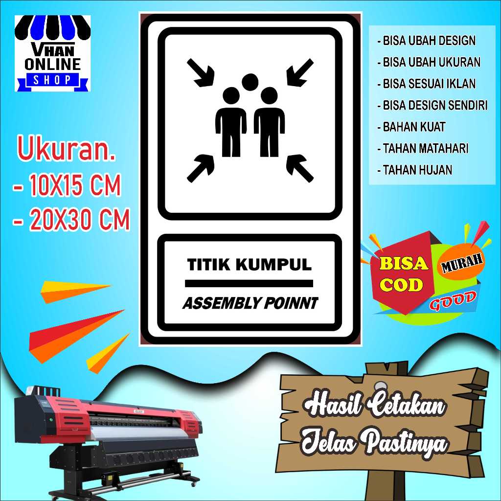 

Cetak Sticker Titik Kumpul Design Keren Putih