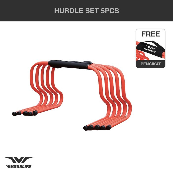 Alat Melatih Reflek Lompatan Latihan Kun bola 1 Set Hurdle Wannalife