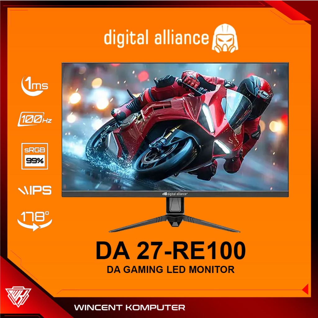 Monitor Gaming LED Digital Alliance 27" 100Hz IPS 1ms 99% SRGB