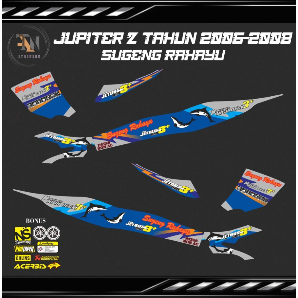 STIKER STRIPING JUPITER Z MOTIF SUGENG RAHAYU TAHUN 2006-2008