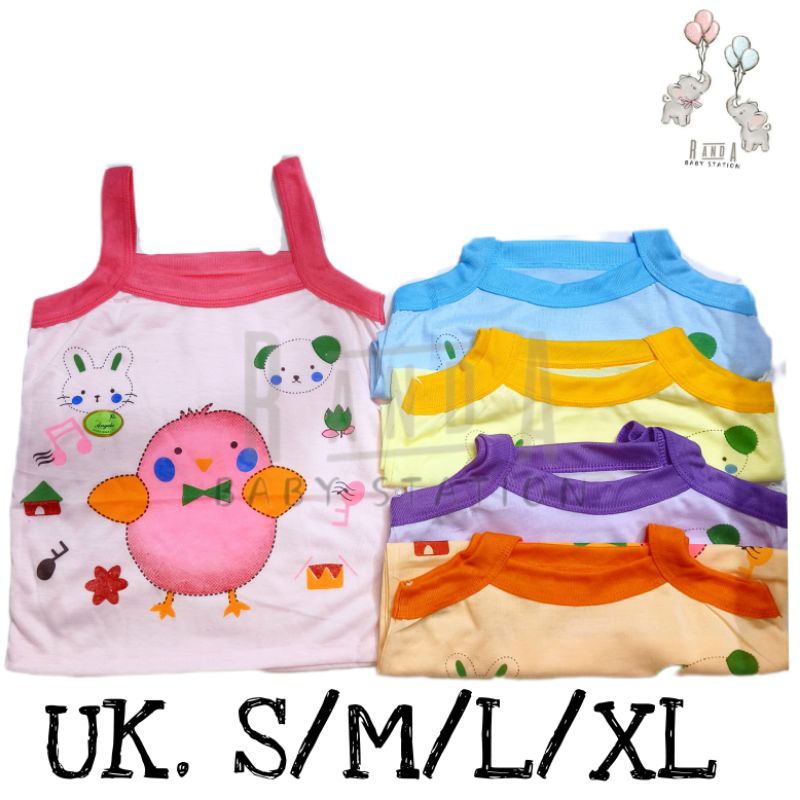 R&A - Singlet anak tanktop anak perempuam tanktop karakter singlet anak ayam singlet mata singlet an