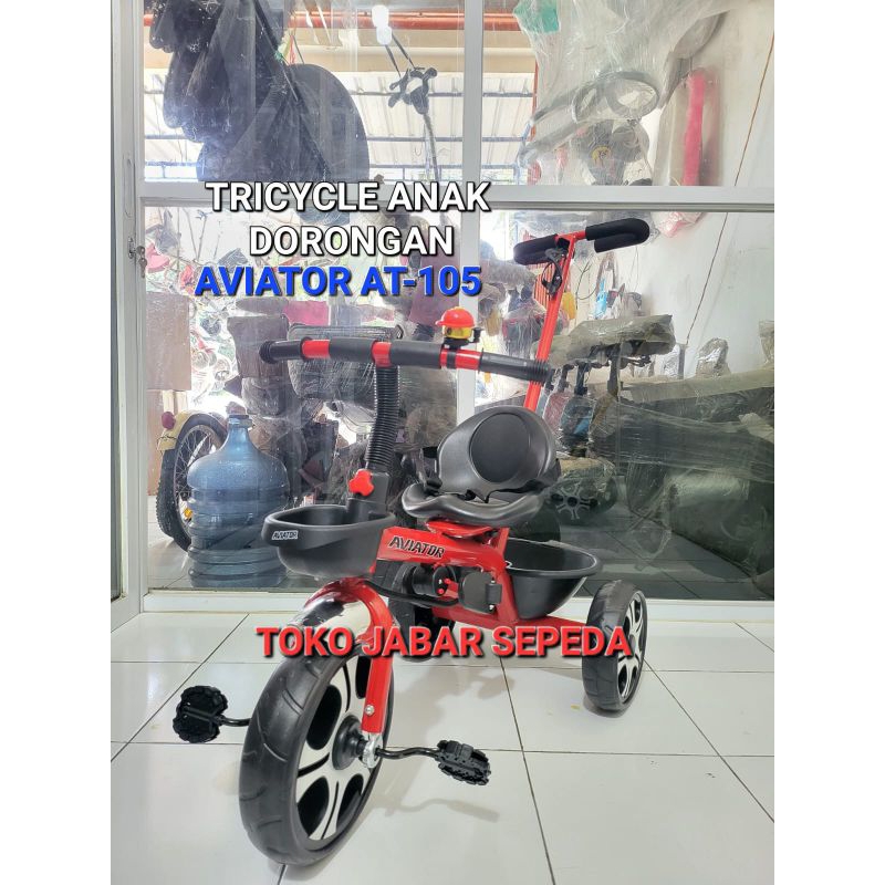 Sepeda Anak Roda 3 Aviator AT105 AT-105 Bonus Bell