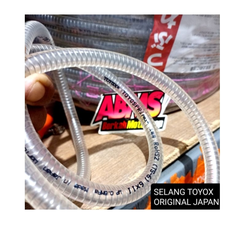 SELANG BENSIN TOYOX JAPAN ORIGINAL TRANSPARAN LAPIS KAWAT SELANG BENSIN TOYOX TRANSPARAN SPRING JAPA