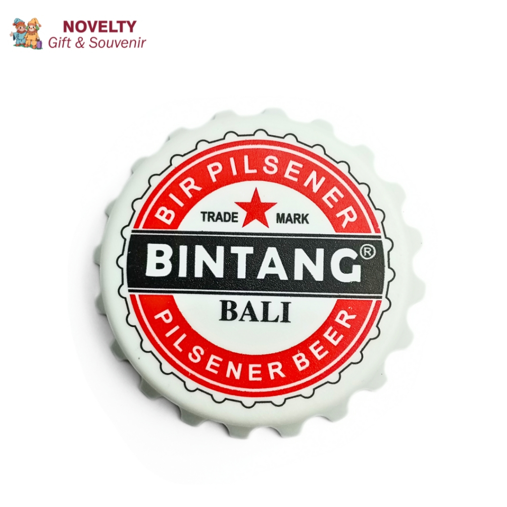Souvenir magnet kulkas bukaan botol bir bintang Bali oleh oleh Indonesia