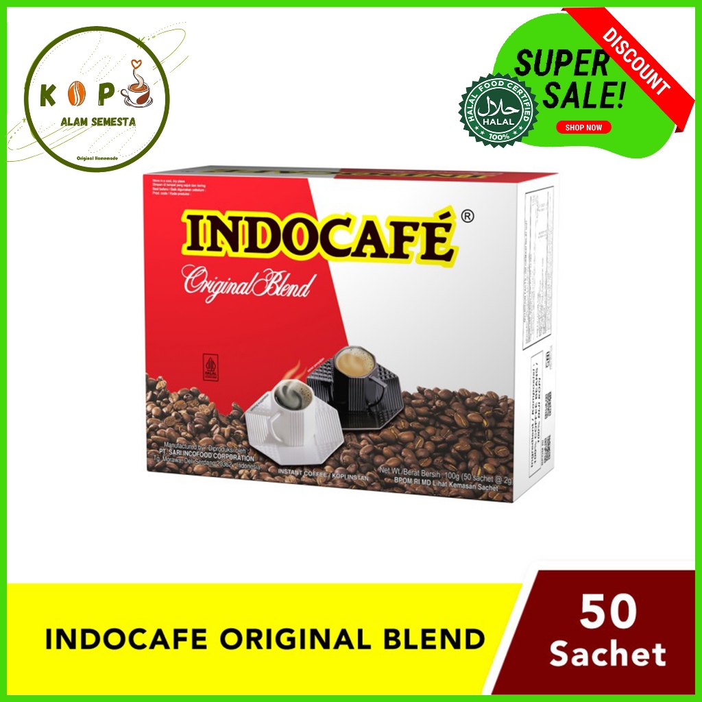 

Indocafe Original Blend (50 sachet x 2gr) - Box