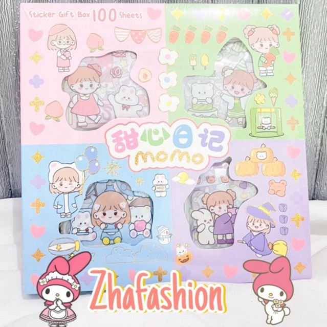 

stiker momo 100 pcs / box asli original