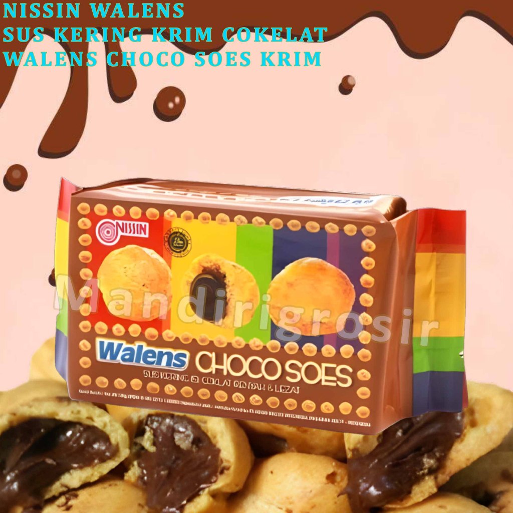 

Sus Kering Isi Cokelat * Nissin Walens * Walens Choco Soes * 100gr