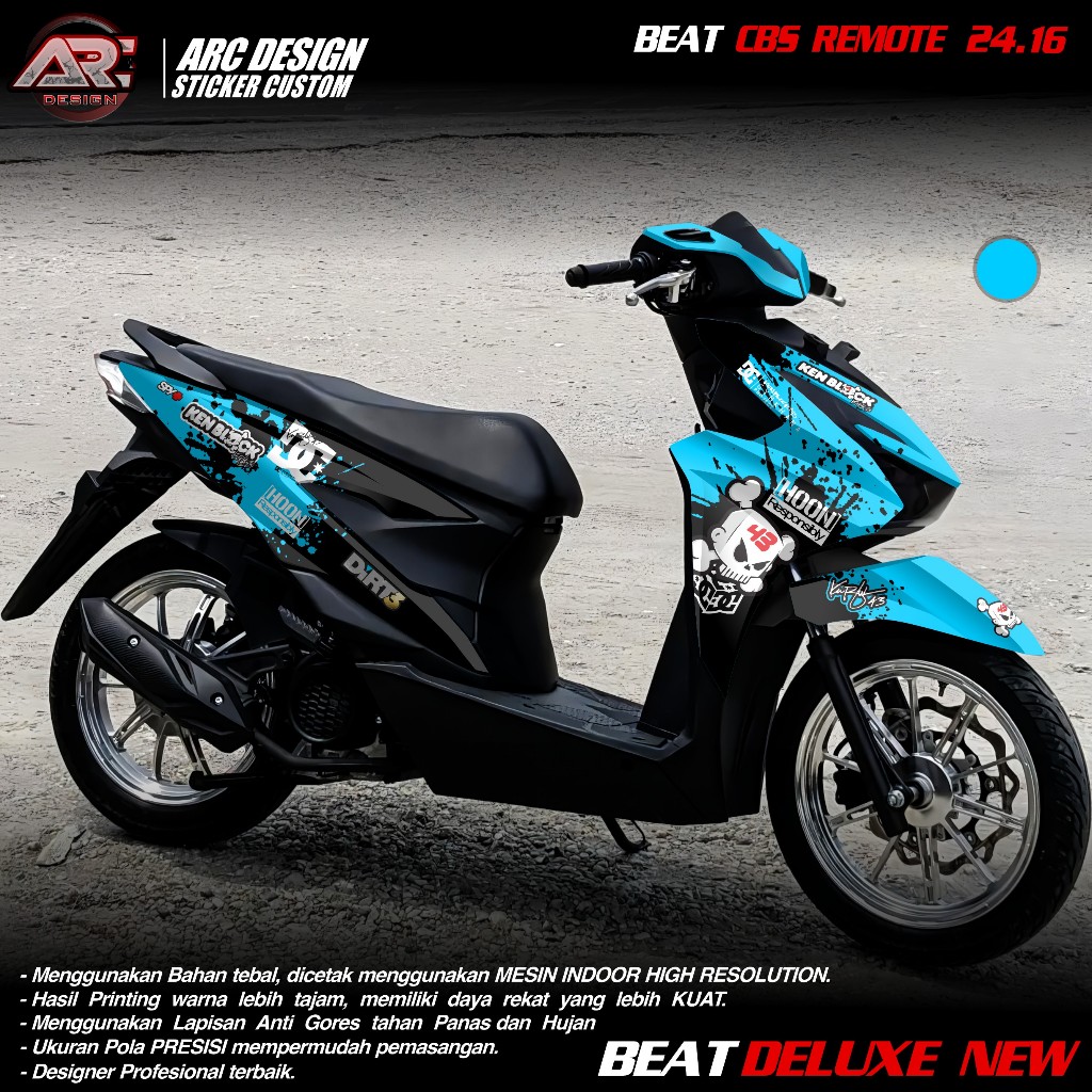 (COD) TERBARU Decal Sticker Honda Beat CBS STREET Smart Key Remote Full body - Stiker Skotlet Varias