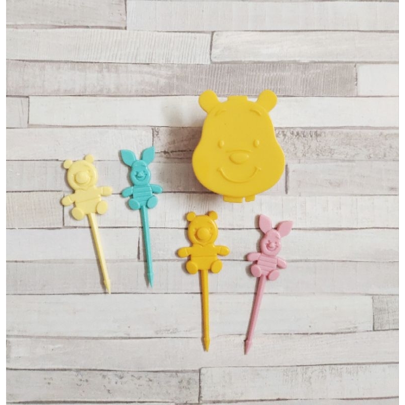 Sauce Cup Food Picks Tusben Pooh Piglet Rarree Japan