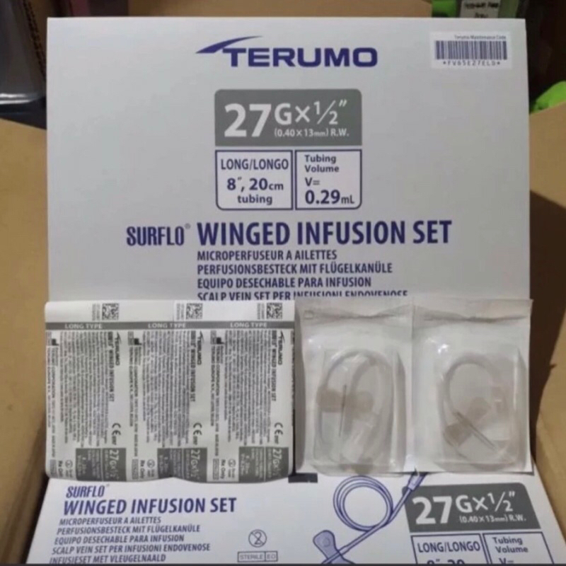 WING NEEDLE 27G TERUMO / WING 27 TERUMO / WINGED INFUSION SET TERUMO PER PCS