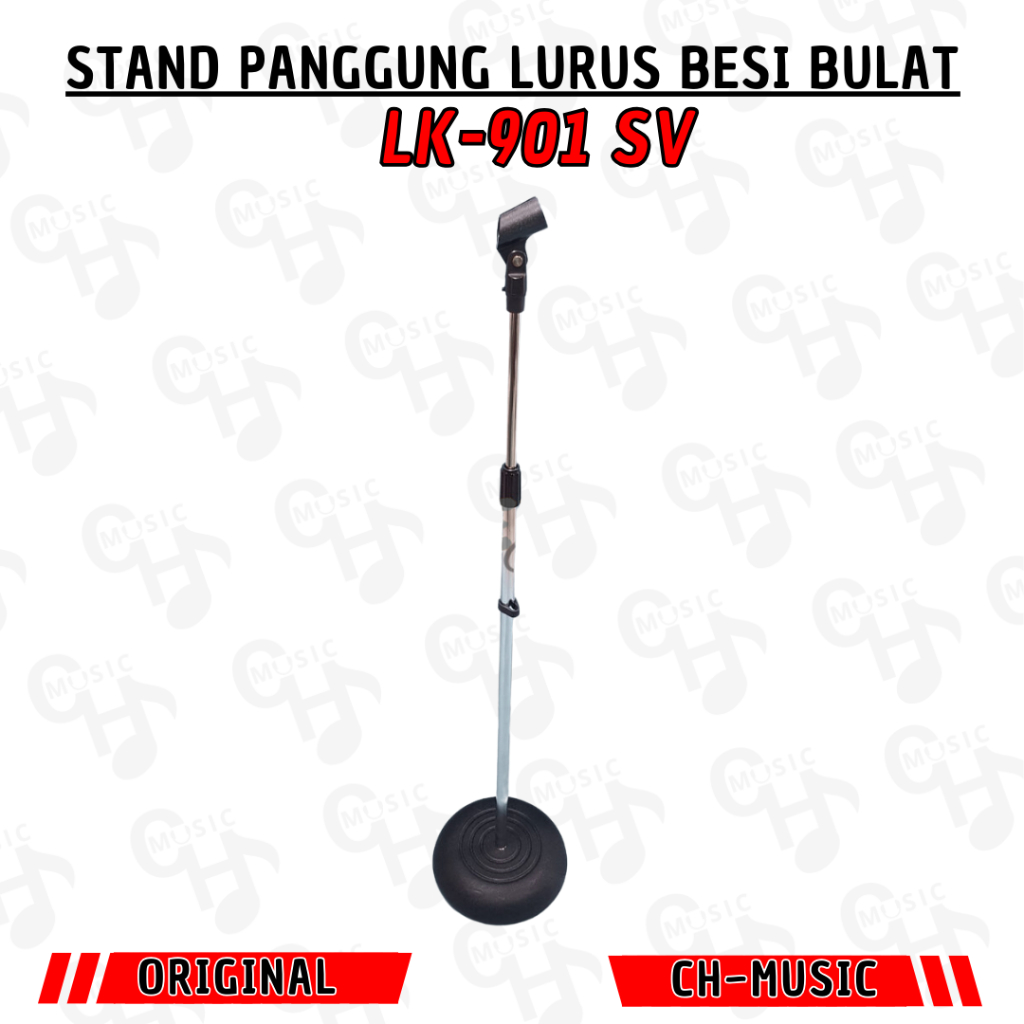Microphone stand stand mic panggung bulat stainless